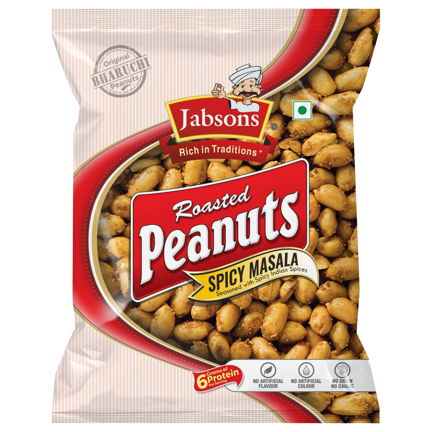 Jabsons Roasted Peanuts (Spicy Masala) - 7 OZ (200 GM)
