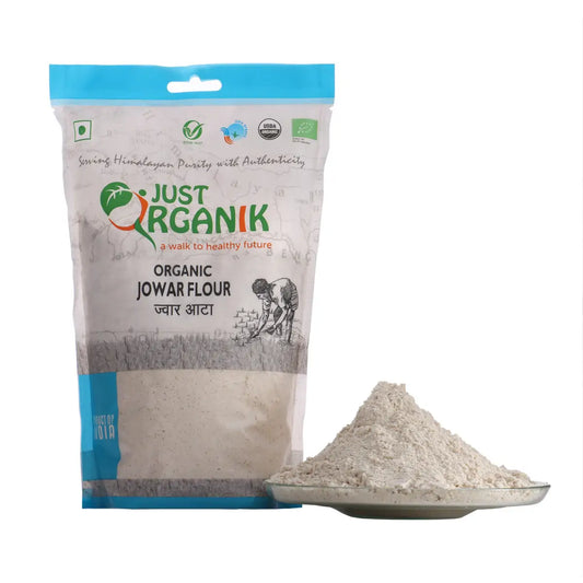 Just Organik Organic Jowar Flour - 2 LB (908 GM)