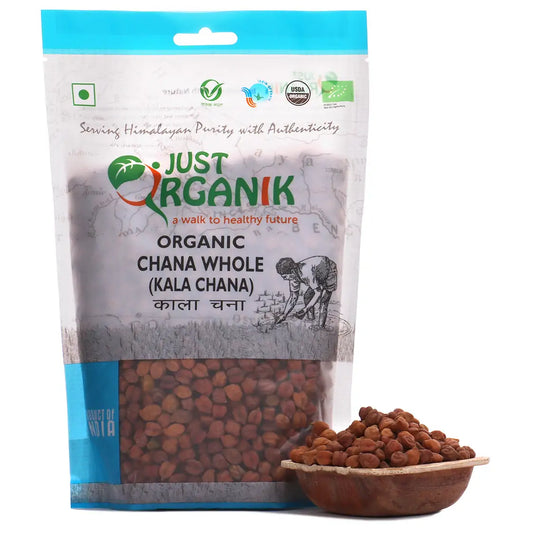 Just Organik Organic Kala Chana - 2 LB (908 GM)