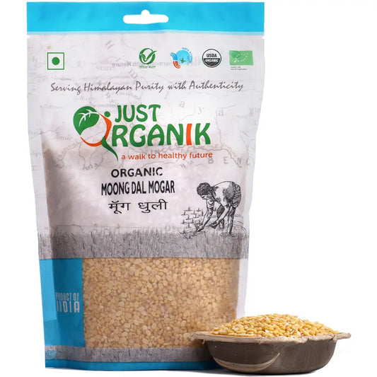 Just Organik Organic Moong Dal (Without Skin) - 2 LB