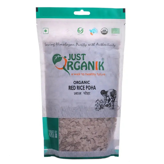 Just Organik Organic Red Rice Poha - 2 LB (908 GM)