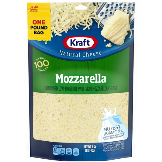 Kraft Mozzarella Shredded Cheese, 16 oz Bag