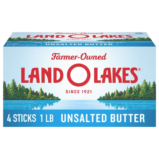 Land O Lakes® Unsalted Butter, 4 Butter Sticks, 1 lb Pack