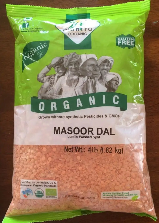 24 Mantra Organic Masoor Dal (4 LB)