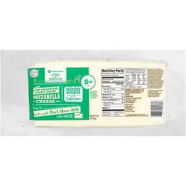 Member's Mark Mozzarella Cheese, Part-skim Low-moisture (5 Lb. Block)