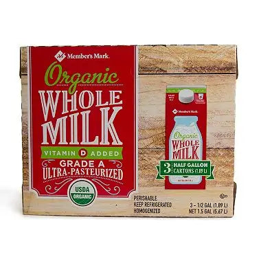 Member's Mark Organic Whole Milk (1/2 Gal., 2 Ct.)