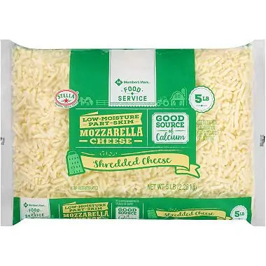 Member's Mark Part-skim Shredded Mozzarella Cheese (5 Lbs.)