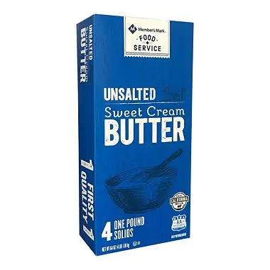 Member's Mark Unsalted Sweet Cream Butter (1 Lb. Elgin-style Solids, 4 Ct.)