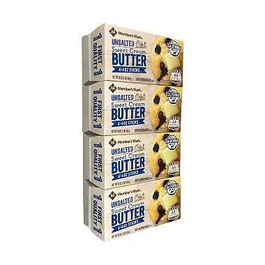 Member's Mark Unsalted Sweet Cream Butter (4 Oz. Elgin-style Sticks, 16 Ct.