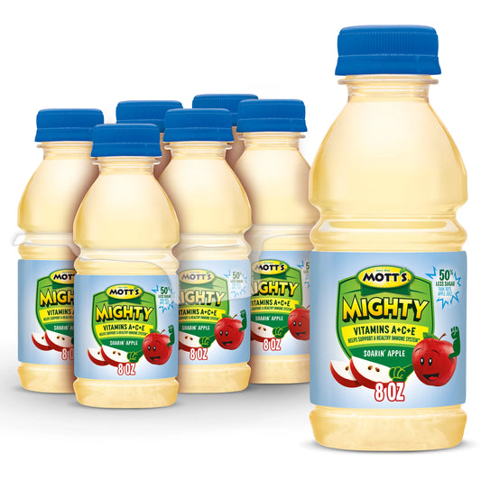 Mott's Mighty Soarin' Apple Juice Drink, 8 Fl Oz Bottles, 6 Pack