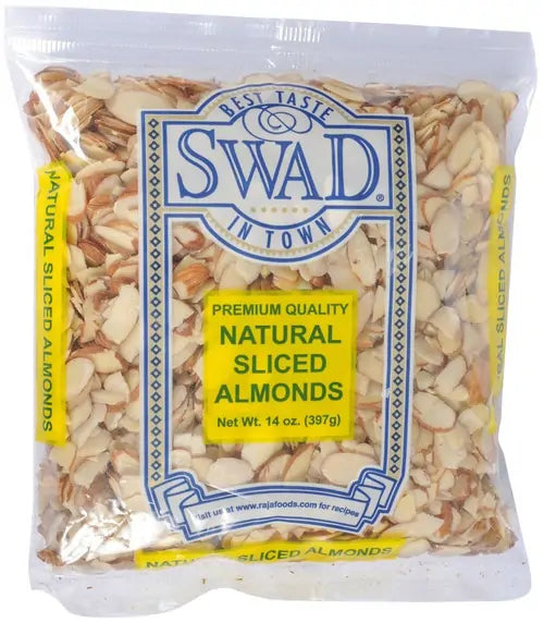 Swad Natural Sliced Almonds - 14 OZ (400 GM)