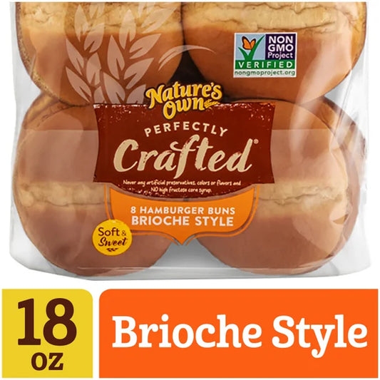 Nature's Own Perfectly Crafted Brioche Style Hamburger Buns (8 PCS)