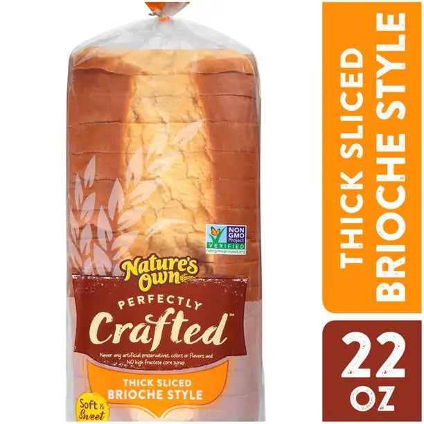 Nature's Own Perfectly Crafted Thick Sliced Brioche Style Bread (22 OZ)