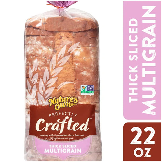 Nature's Own Perfectly Crafted Thick Sliced Multigrain Bread Loaf (22 OZ)