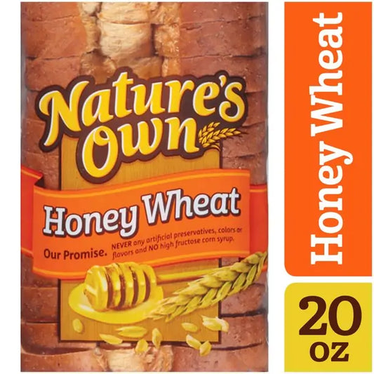 Nature's Own Honey Wheat Bread Loaf, 20 oz, 22 Count