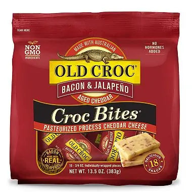 Old Croc Bacon And Jalapeno Aged Cheddar Cheese Croc Bites (18 Pk.)