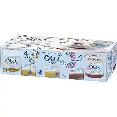 Oui By Yoplait French Style Yogurt, Lemon And Strawberry (5 Oz., 8 Pk.)