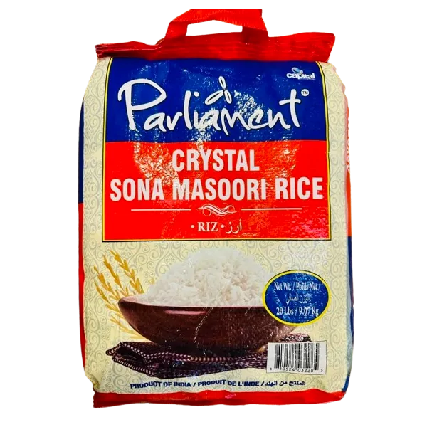 Parliament Crystal Sona Masoori Rice - 20 LB