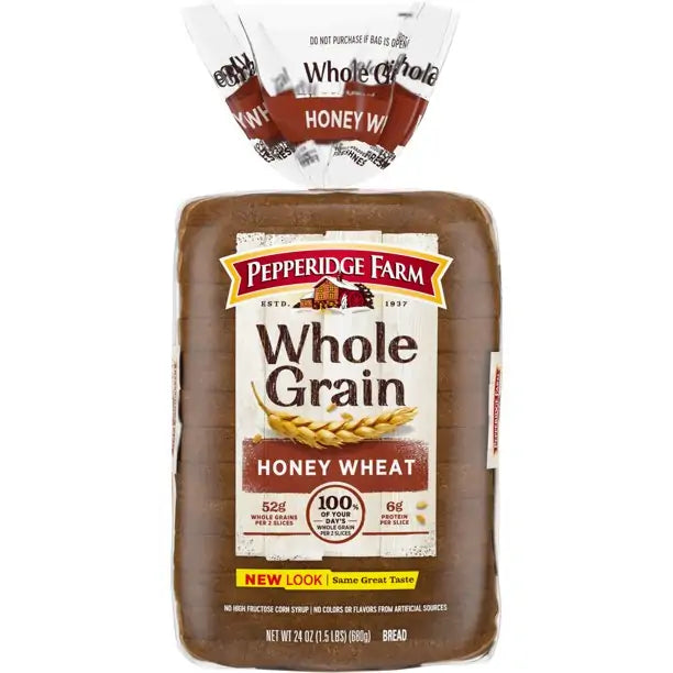 Pepperidge Farm Whole Grain Honey Wheat Bread Loaf (24 OZ)
