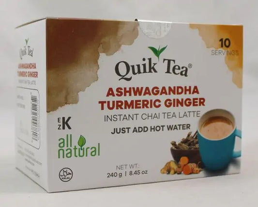 Quik Tea Ashwagandha Turmeric Ginger Chai - 8.5 OZ