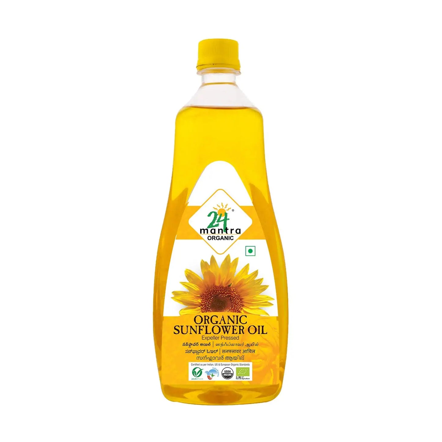 24 Mantra Cold Pressed Sunflower Oil - 1 LTR