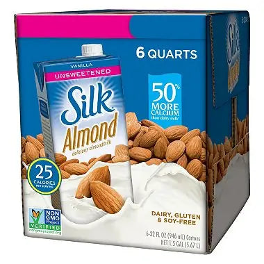 Members Mark Almond Milk Unsweetened Vanilla Gluten Free (2 Pk., 64 Oz.)