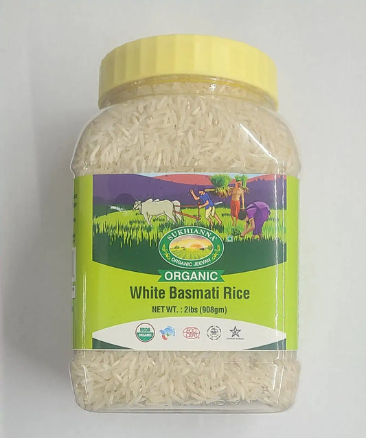 Sukhianna Organic White Basmati Rice - 2 LB