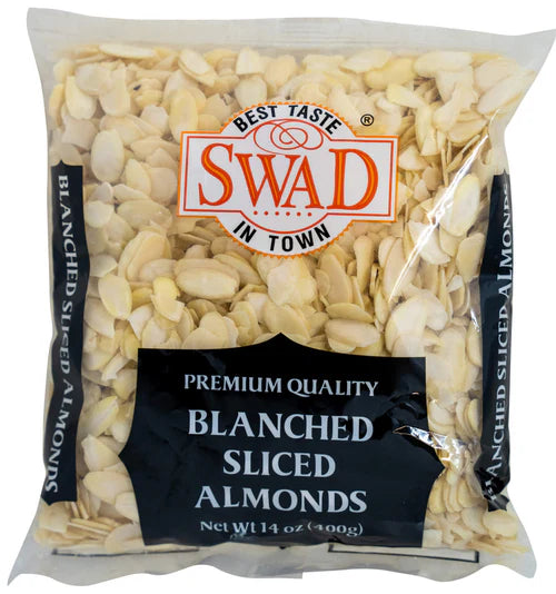 Swad Blanched Sliced Almonds - 14 OZ (400GM)