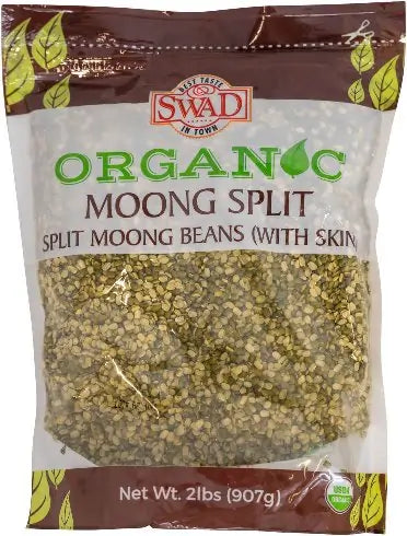 Swad Organic Moong Dal Split (Green) - 2 LB (908 GM)