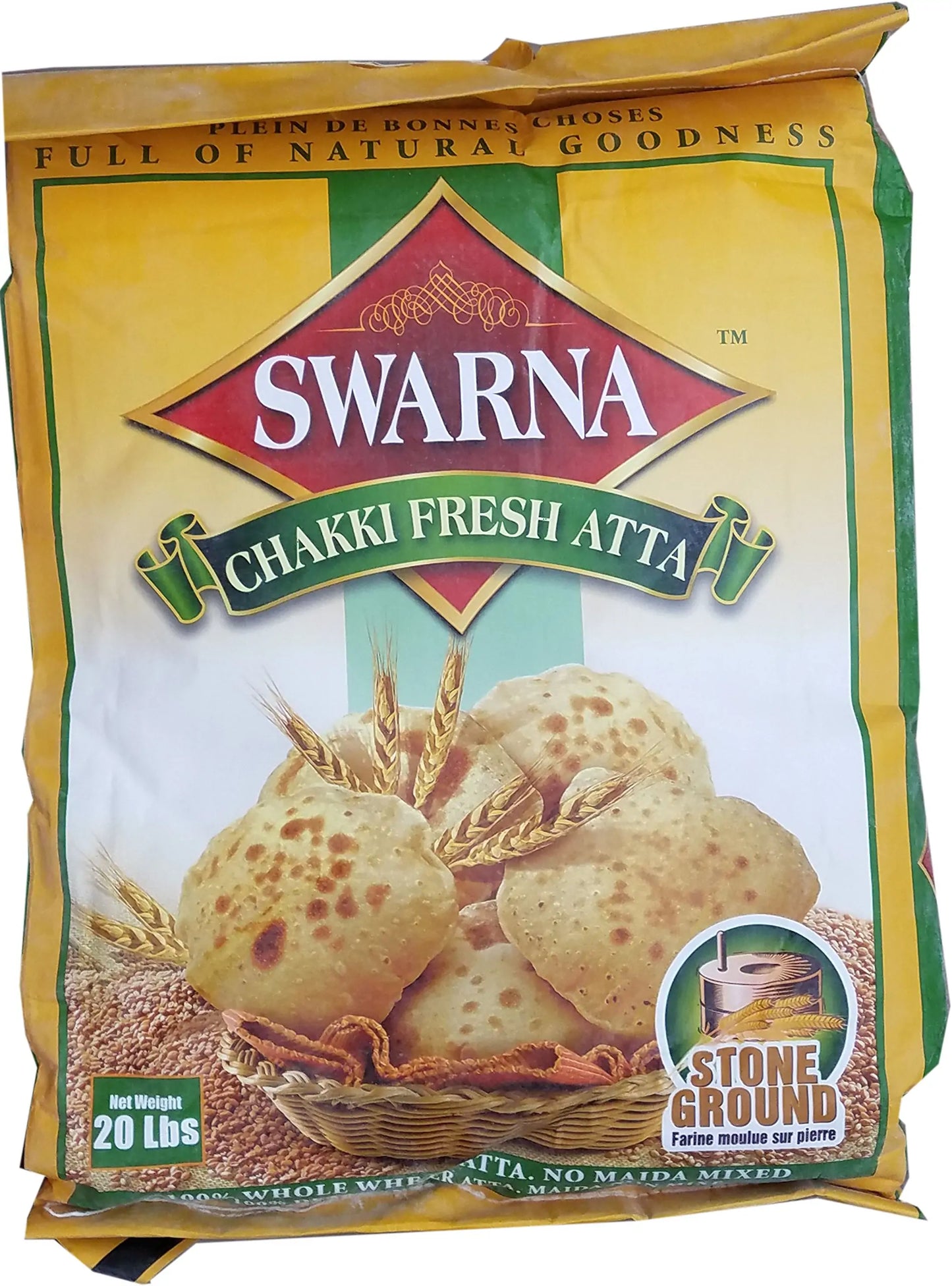 Swarna Whole Wheat Flour (20 LB)