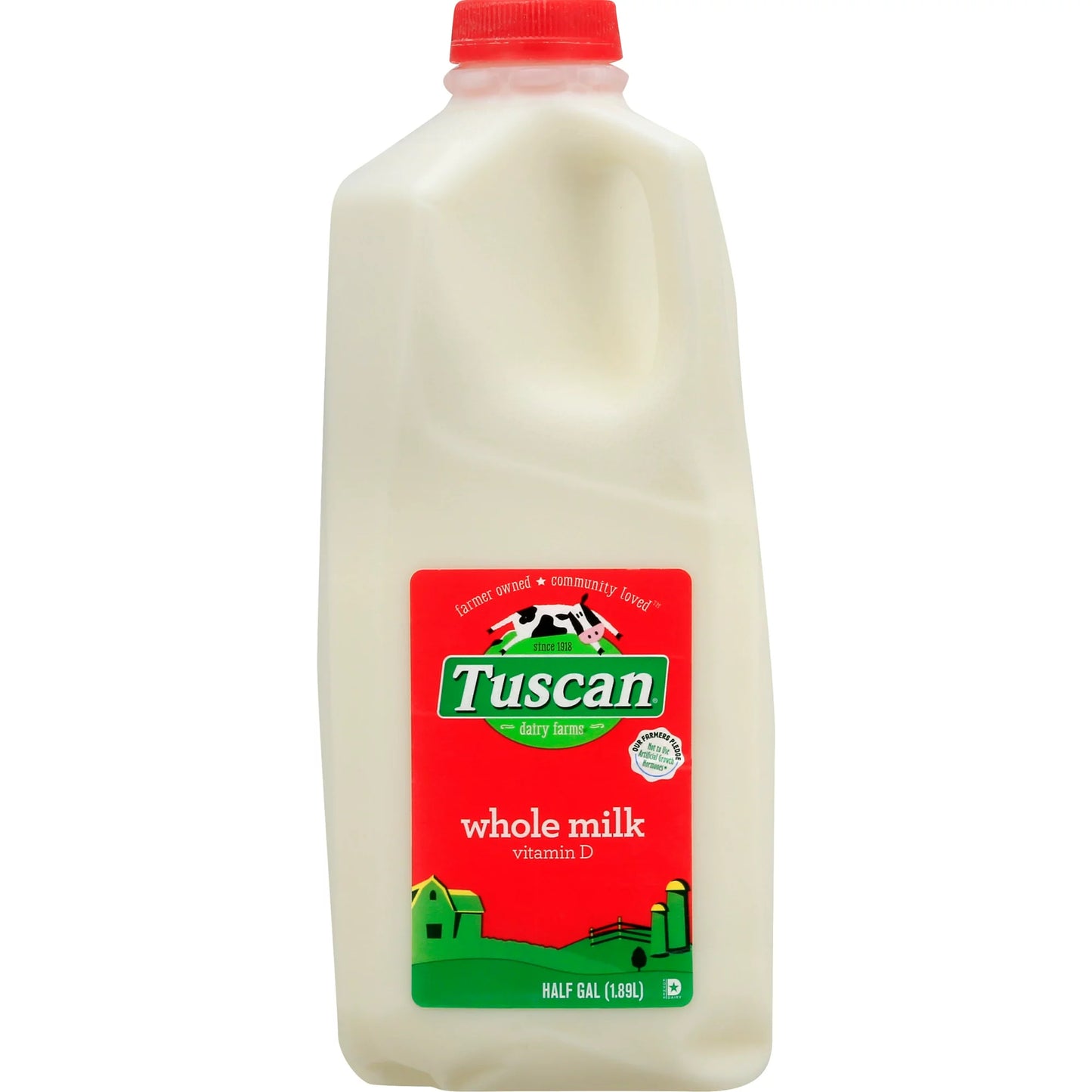 Tuscan Dairy Farms Whole Milk, Vitamin D Milk Half Gallon - 1 Jug