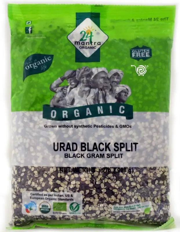 24 Mantra Organic Urad Black Split - 2 LB