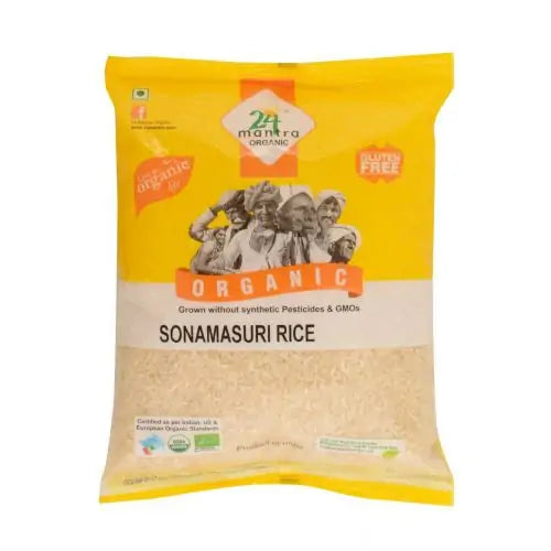 24 Mantra Organic White Sona Masoori Rice (10 LB)