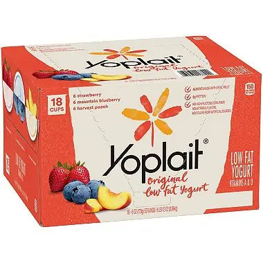 Yoplait Original Strawberry/blueberry/harvest Yogurt Variety Pack (6 Oz., 18 Pk.)