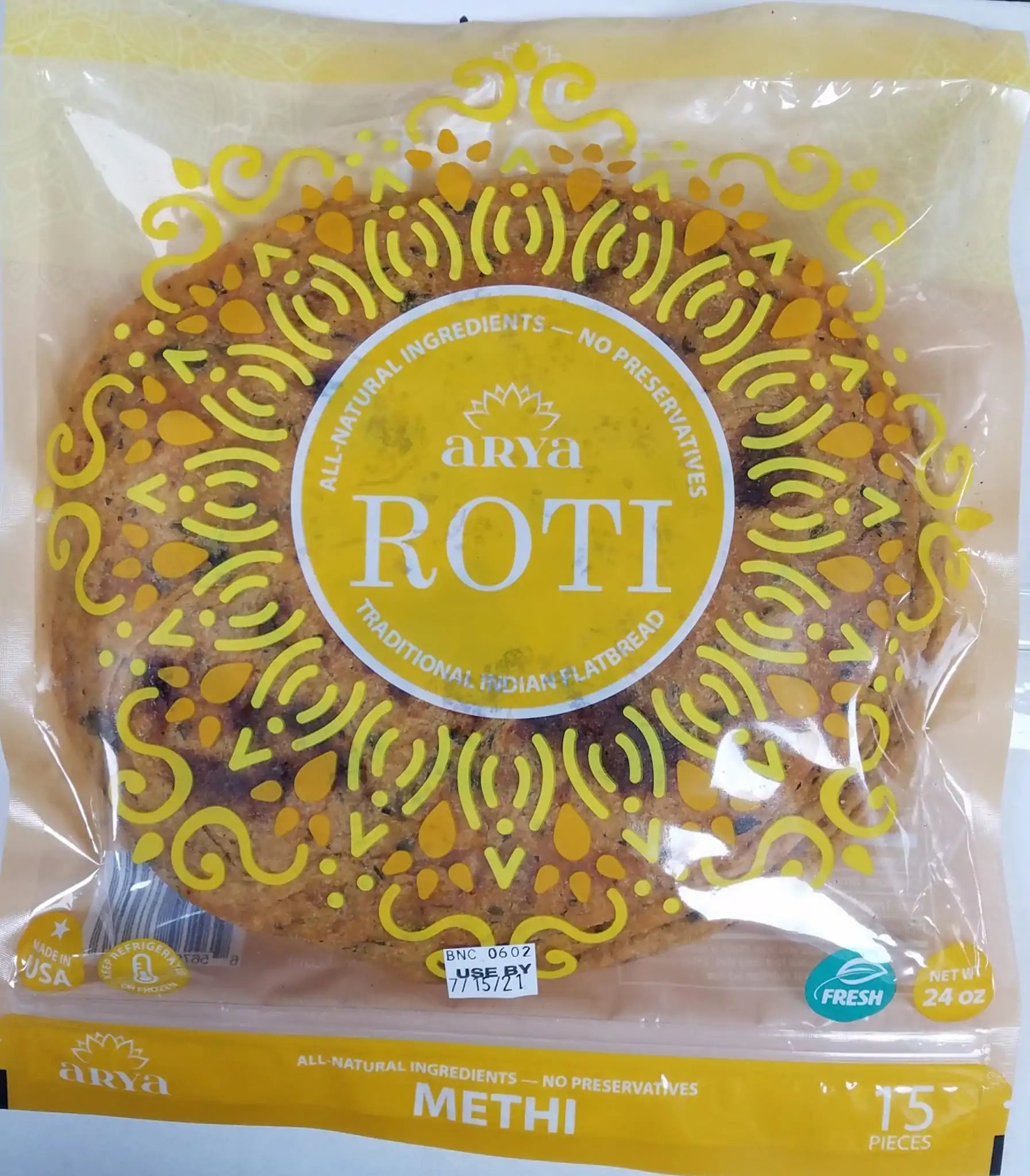 Arya Methi Roti (15 PCS)– Fresh Central Grocery