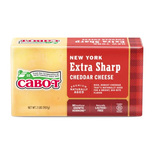 Cabot Ny Extra Sharp Yellow Cheddar Cheese Brick (2 Lbs.)