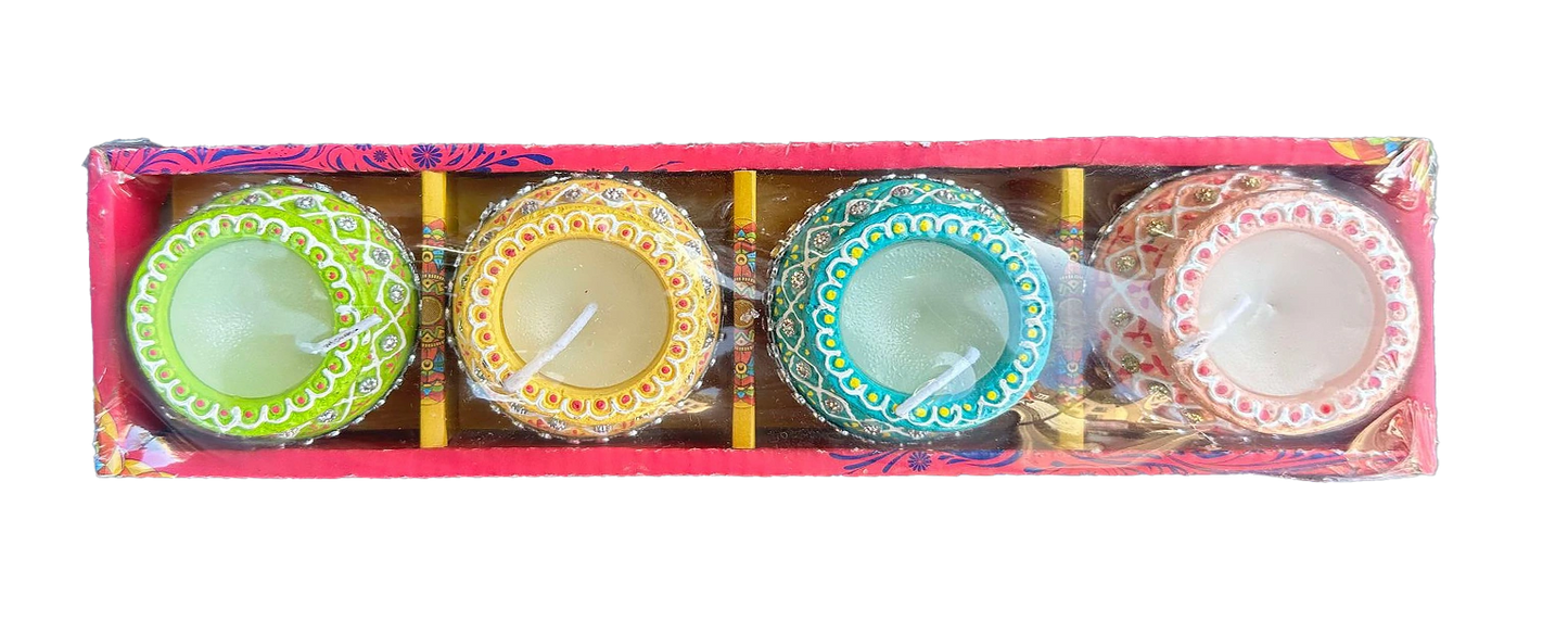 Clay Diya with Wax, 4 ct