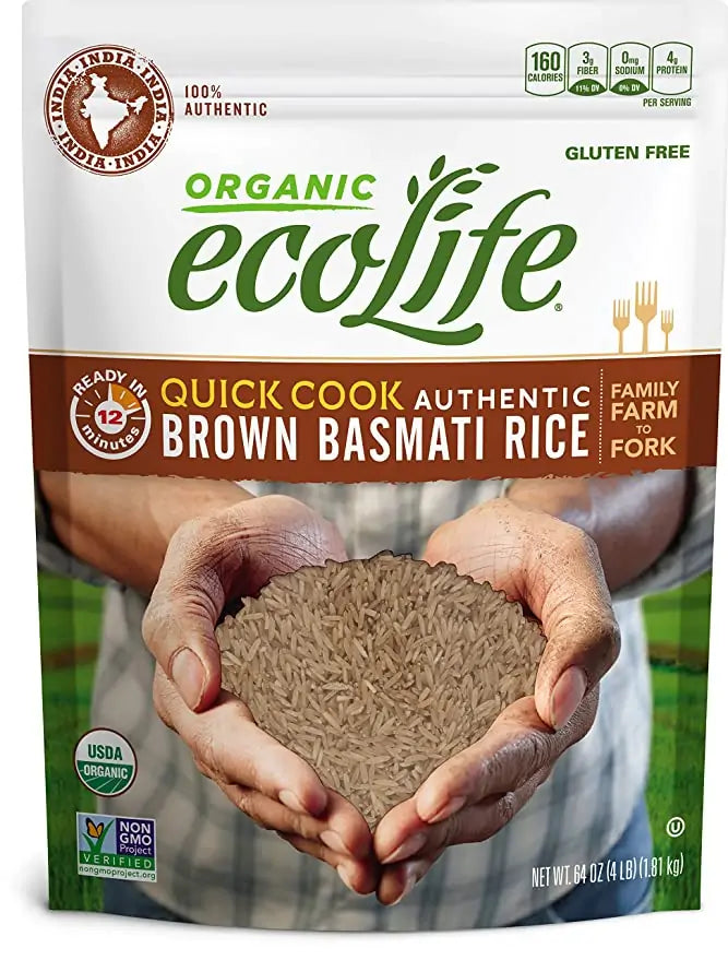 Organic Ecolife Brown Basmati Rice 4LB