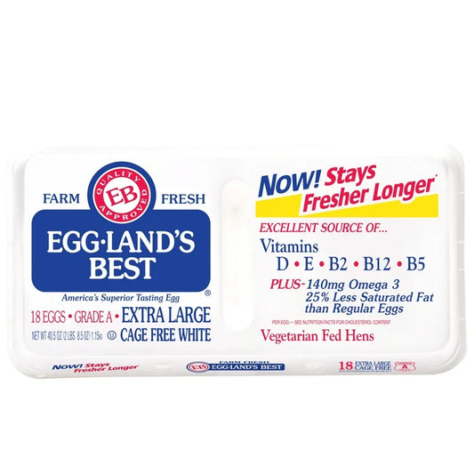 Eggland's Best Cage Free Extra Large White Eggs, 18 Count