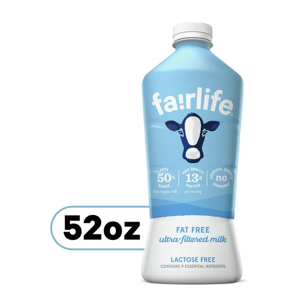 fairlife Lactose Free Fat Free ULitera Filtered Milk, 52 fl oz