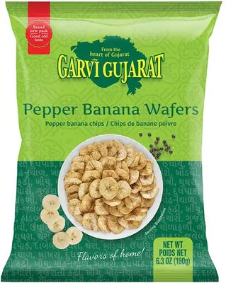 Garvi Gujarat Pepper Banana Wafers 285g