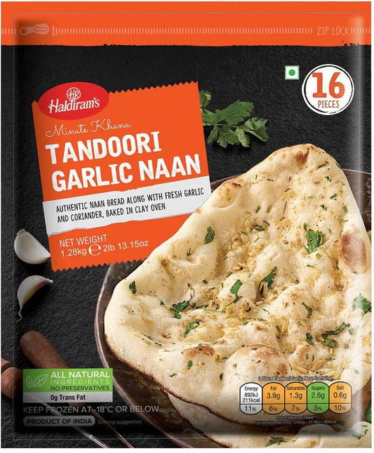 Haldiram's Tandoori Garlic Naan 1.28Kg