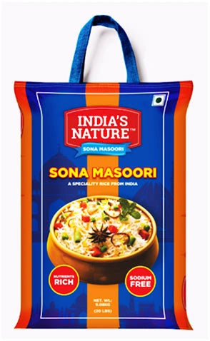 India's Nature Sona Masoori Rice 20 LB