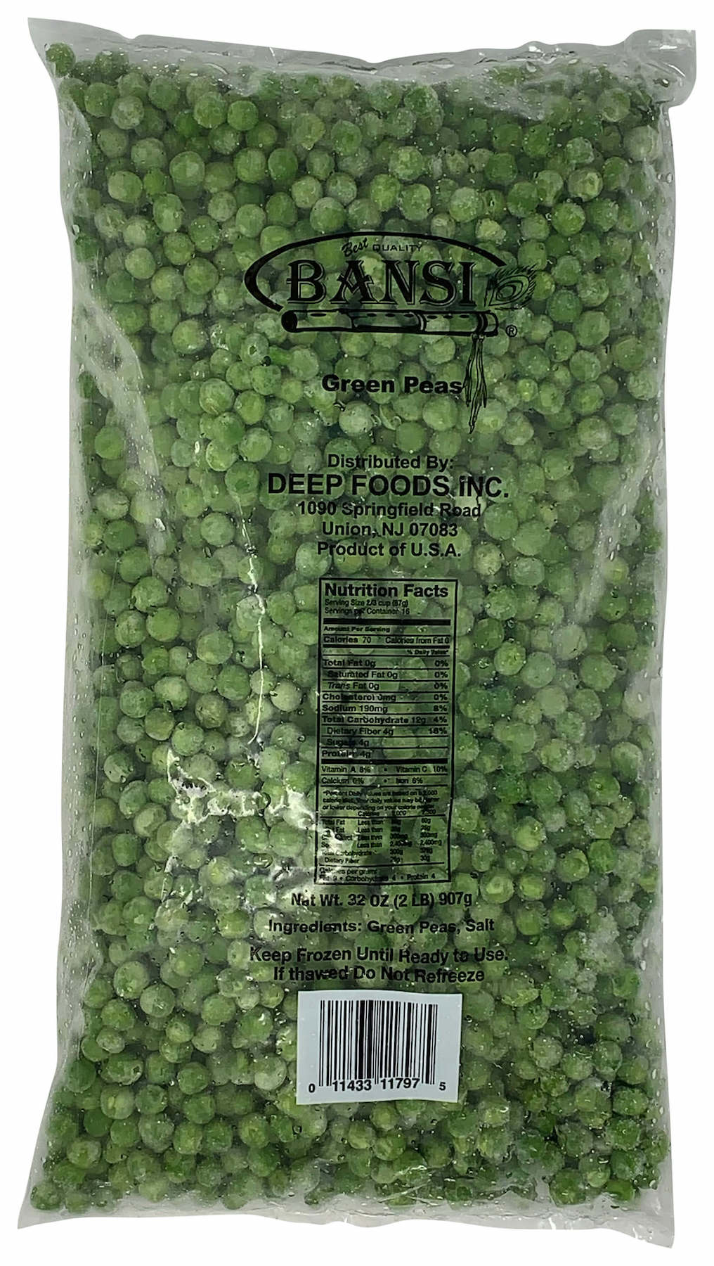 Bansi Green Peas, 907gm