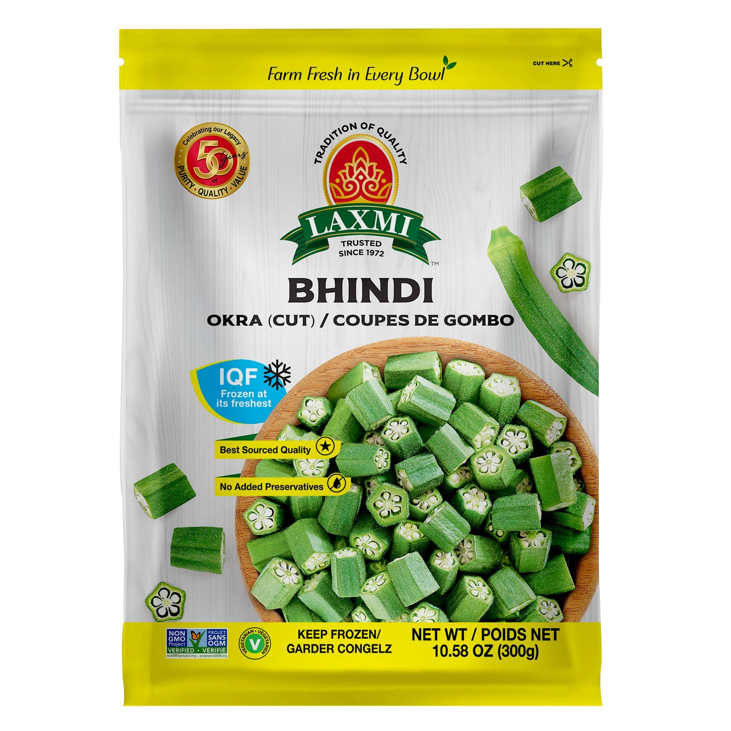 Laxmi Frozen Okra Cut 300g (Buy 3 For $5)