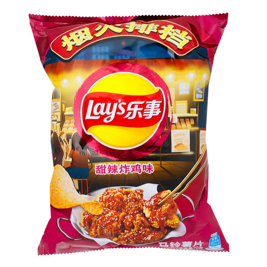 Lay's Sweet & Spicy Fried Chicken Flavored Potato Chips 70gm