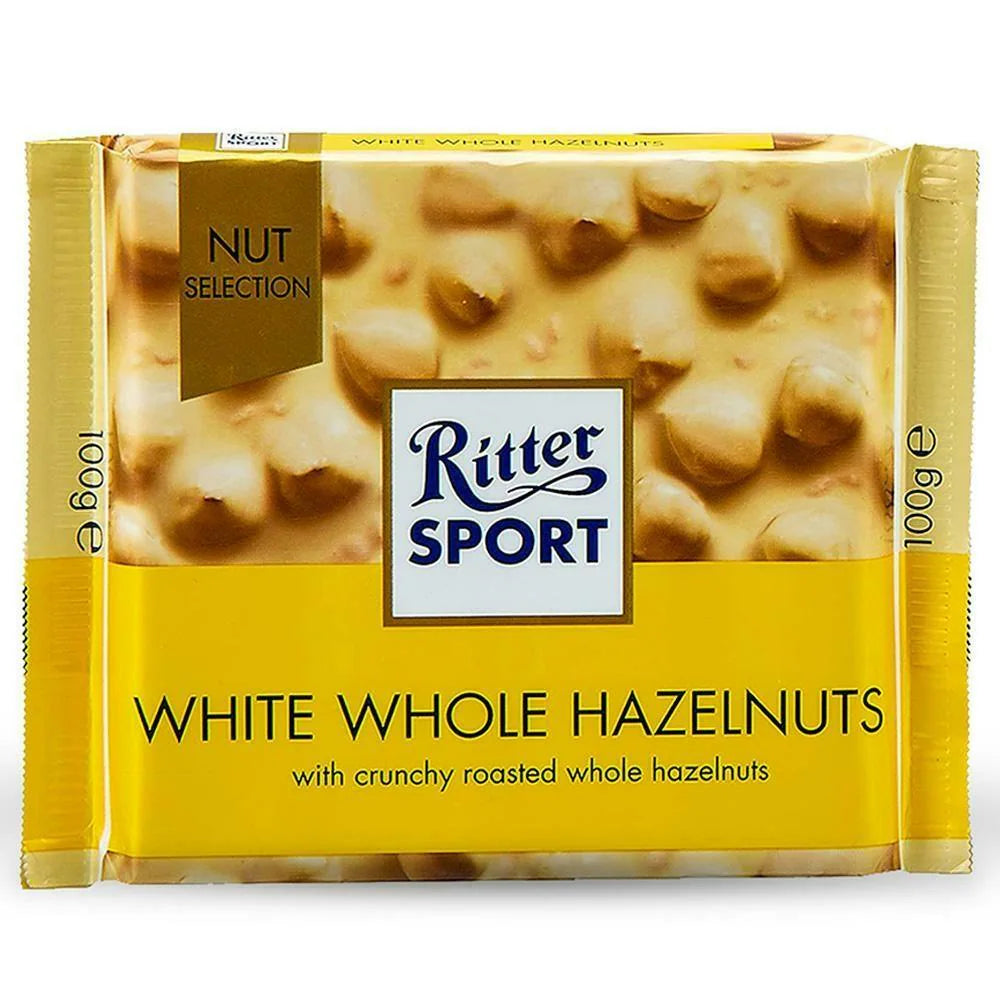 Ritter Sport White Whole Hazelnuts 100gm