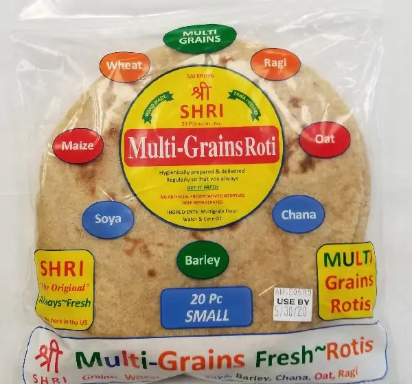 Shri Fresh Roti Shri Multigrain Roti (20 PCS)– Fresh Central Grocery