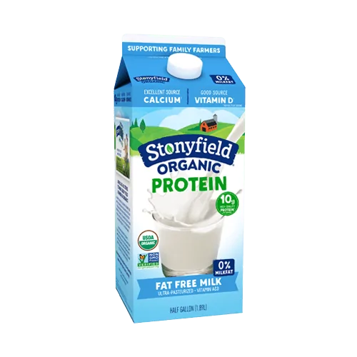 Stoneyfield Organic Fat Free Milk - Half Gallon