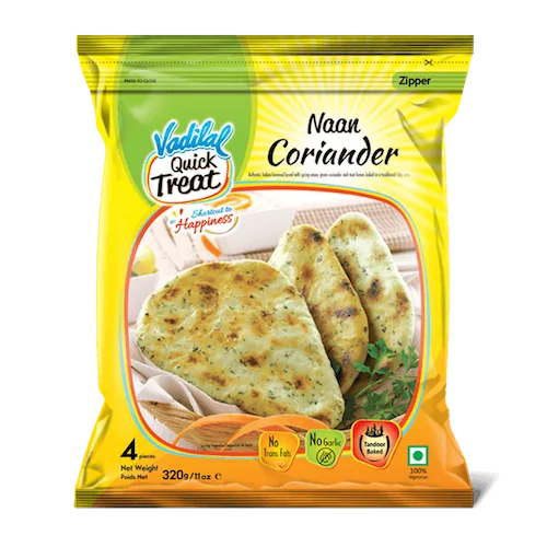 Vadilal Coriander Naan 4 Pcs